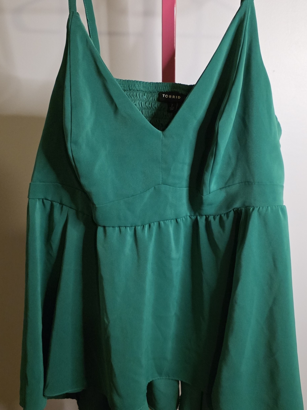 Torrid Emerald Green V-Neck Swing Tank
